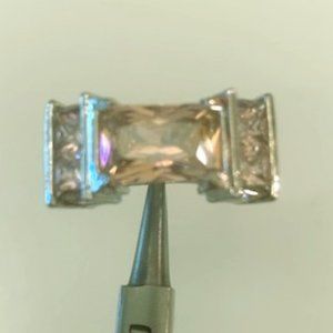 Pale Pink Stone Ring - Sterling Silver